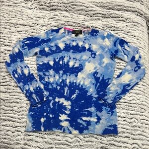 Cashmere Blend Blue Tie-Dye Sweater